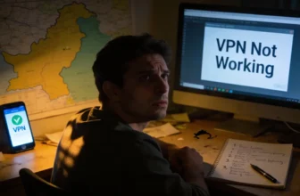 Concerned man facing VPN connectivity issue.