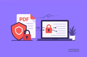 Secure PDF file encryption on laptop