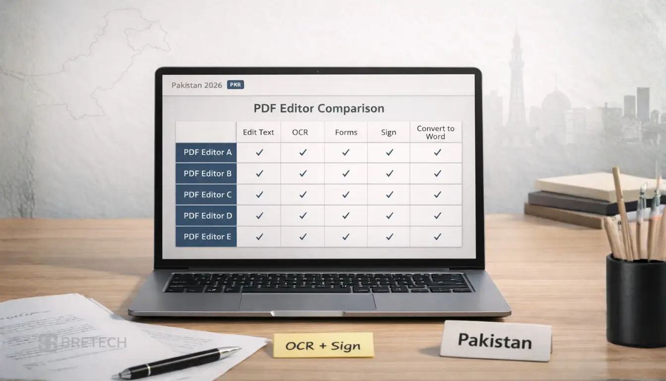 Comparison of PDF editors and features.