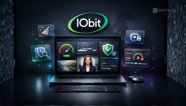 IObit software displayed on a laptop screen