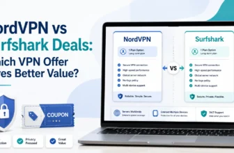 NordVPN vs Surfshark VPN deals comparison graphic