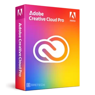 Adobe Creative Cloud Pro software box with gradient design