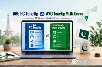 AVG PC TuneUp vs Multi-Device comparison on laptop
