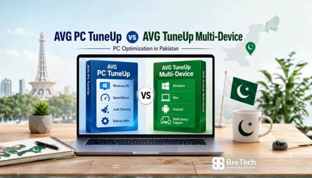 AVG PC TuneUp vs Multi-Device comparison on laptop