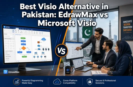 EdrawMax vs Microsoft Visio comparison in Pakistan
