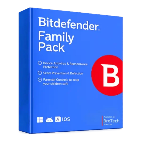 Bitdefender Family Pack antivirus software box