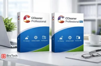 CCleaner Professional software boxes on office desk
