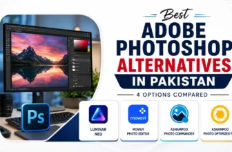 Best Adobe Photoshop alternatives in Pakistan comparison graphic
