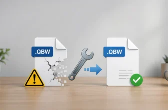 Repairing corrupted QBW file to fixed version